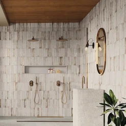 Concept Mosaïque carrelage effet zellige 6,3x25 cm magnetism WHITE- Faïence Unie|Faïence Pour Wc