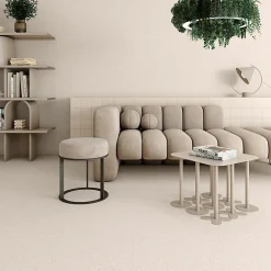 Eiffel art construction Carrelage extérieur antidérapant effet terrazzo grand format beige 80x80 cm MICRA R Crema GRIP- Carrelage Extérieur Et Terrasse