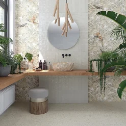 Aelle Carrelage Carrelage extérieur antidérapant effet terrazzo 80x80 cm NIZA-R Antideslizante Gris- Carrelage Extérieur Et Terrasse
