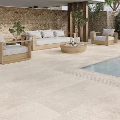 Aelle Carrelage Carrelage Sol Effet Pierre<Carrelage extérieur effet pierre naturelle de travertin 60x120 cm MYK-CR SAND