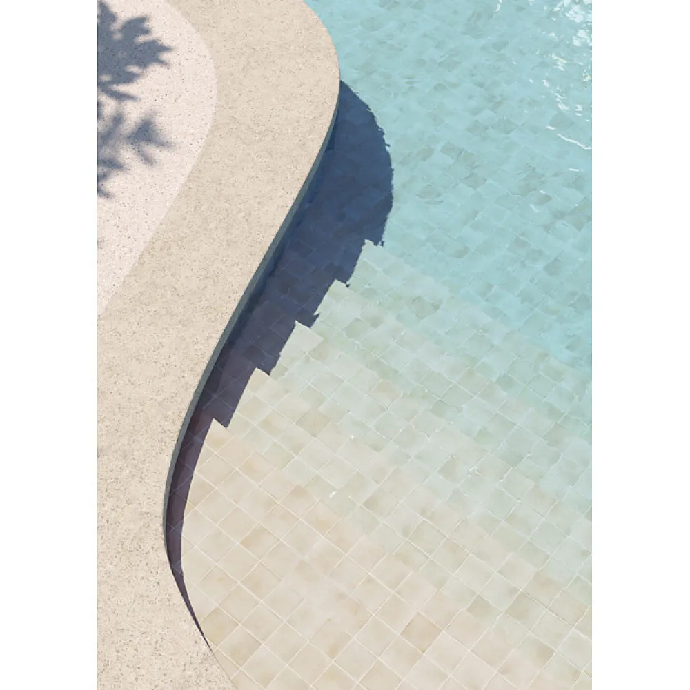 Aelle Carrelage Carrelage extérieur piscine carré beige mate 15x15 cm SPA&POOLS CANVAS MAT- Carrelage Extérieur Et Terrasse