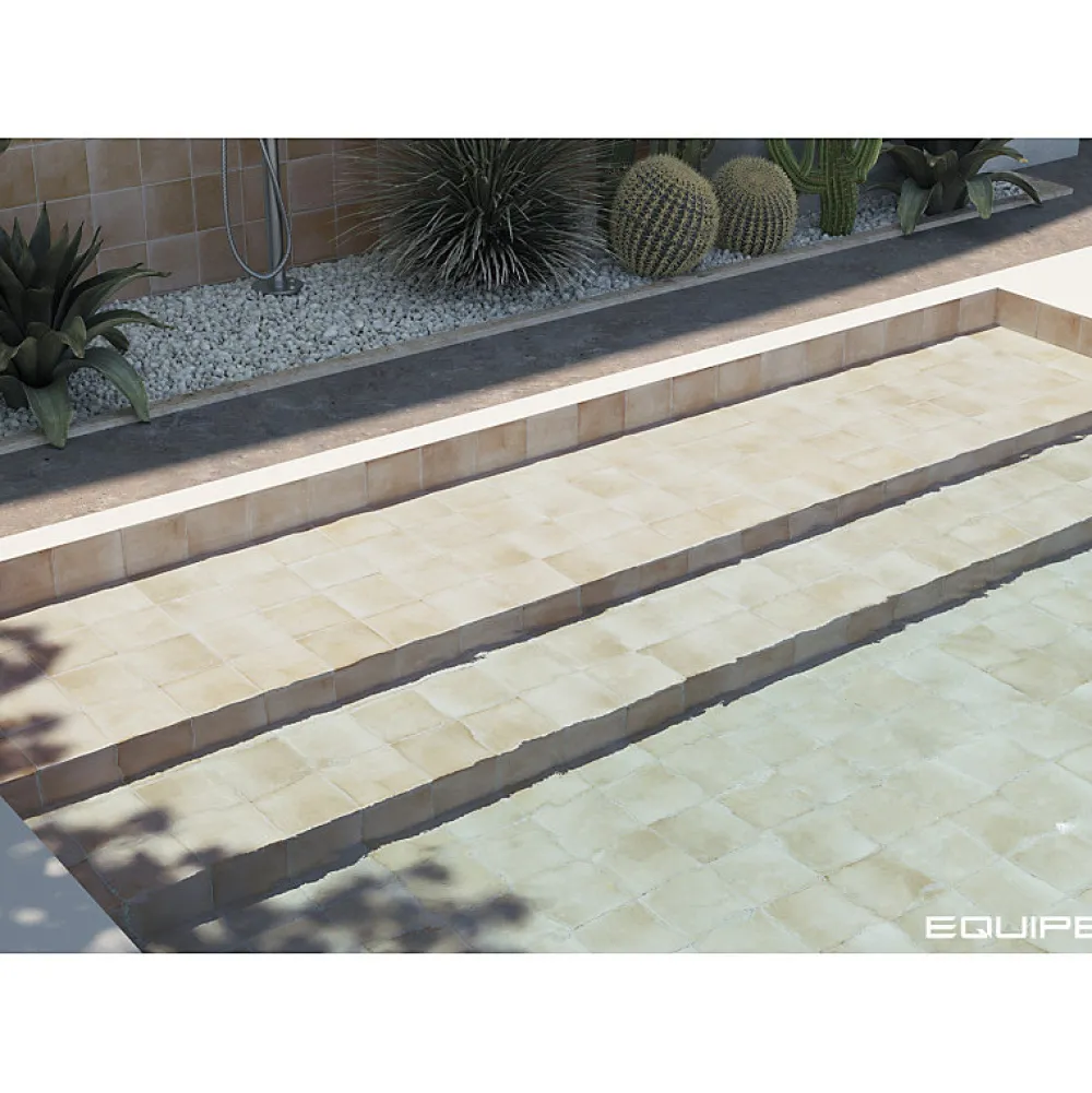 Aelle Carrelage Carrelage extérieur piscine carré beige mate 15x15 cm SPA&POOLS CANVAS MAT- Carrelage Extérieur Et Terrasse