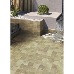 Aelle Carrelage Carrelage Extérieur Et Terrasse<Carrelage extérieur piscine carré vert mate 15x15 cm SPA&POOLS JUNGLE MAT