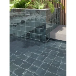 Aelle Carrelage Carrelage Extérieur Et Terrasse<Carrelage extérieur piscine carré bleu brillant 15x15 cm SPA&POOLS BLUE NIGHT