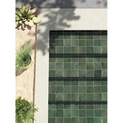 Aelle Carrelage Carrelage Extérieur Et Terrasse<Carrelage extérieur piscine carré vert brillant 15x15 cm SPA&POOLS MOSS GREEN