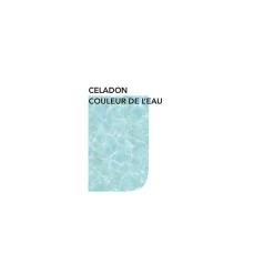 Aelle Carrelage Carrelage extérieur piscine carré bleu gris brillant 15x15 cm SPA&POOLS CELADON- Carrelage Extérieur Et Terrasse