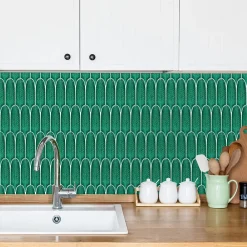 Carrelage Signature Mosaïque Pour Douche|Mosaïque<Carrelage feuilles longues vert uni 19,5x5,7 cm - prix à la piéce-