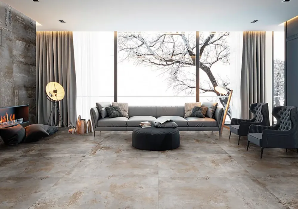 Energie Ker Carrelage Sol Effet Métal|Carrelage Sol Pour Salle De Bains<Carrelage Flatiron Bleu - Mat 60 x 60cm ( vendu par boite de 1,44 m² )