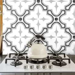 Estudio Ceramico Carrelage Frame 15 Blanc - Mat 15x15cm ( vendu par boite de 0,95 m² )- Carrelage Sol Effet Carreaux De Ciment