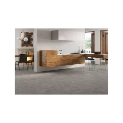 Gioia Materia Carrelage grès cérame effet terrazzo Wind 100x100 cm Gris Foncé, Anthracite - Naturel - boîte de 0.99 m2- Carrelage Sol Uni