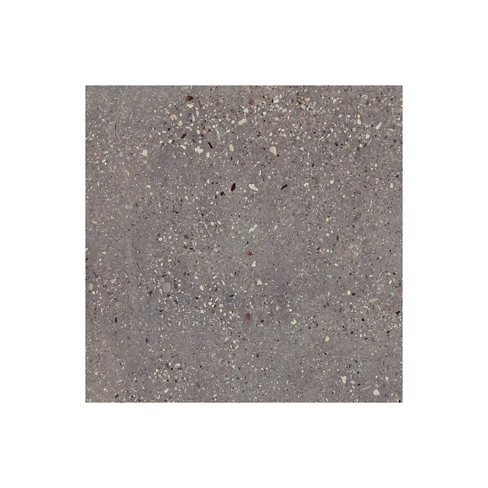Gioia Materia Carrelage grès cérame effet terrazzo Wind 100x100 cm Gris Foncé, Anthracite - Naturel - boîte de 0.99 m2- Carrelage Sol Uni