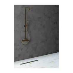 Gioia Materia Carrelage grès cérame effet métal Mood 100x50 cm Noir - Naturel - boîte de 1.49 m2- Carrelage Sol Pour Wc|Carrelage Sol Uni