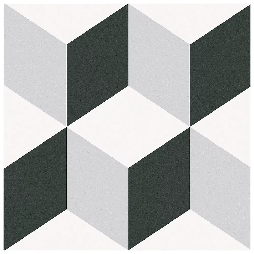 Gioia Materia Carrelage Sol Pour Wc<Carrelage grès cérame effet carreau de ciment BARCELONA CUBE 25x25cm 25x25 cm Gris - Mat - boîte de 1.13 m2