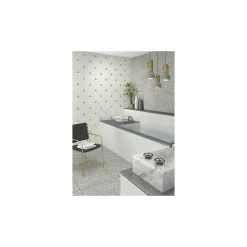 Gioia Materia Carrelage grès cérame effet terrazzo PORTOFINO 60x60 cm Gris Moyen - Semi-Poli / Lappato - boîte de 01.06 m2- Carrelage Sol Pour Wc|Carrelage Sol Uni