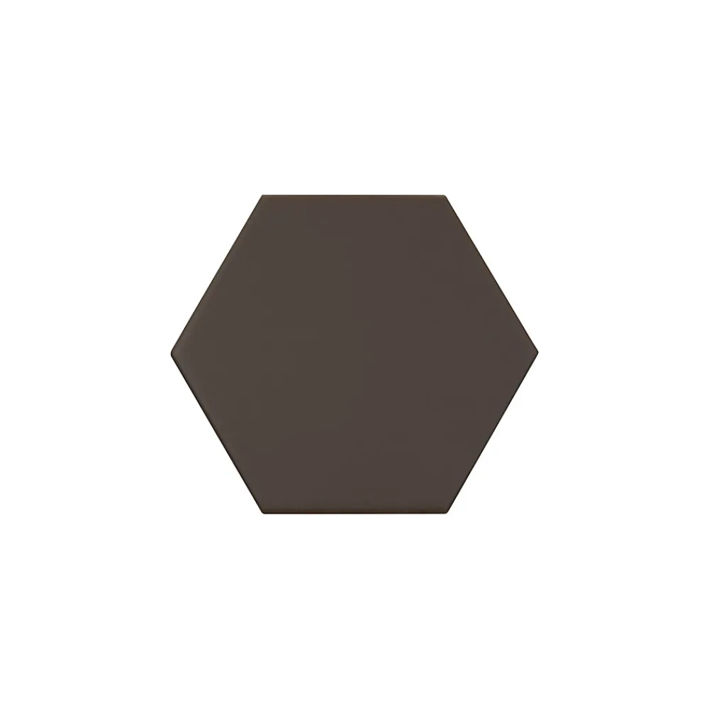 Gioia Materia Carrelage grès cérame effet graphique KROMATIKA Hexagone Hexagone 11.6x10.1 cm Marron - Mat - boîte de 0.44 m2- Carrelage Sol Pour Wc