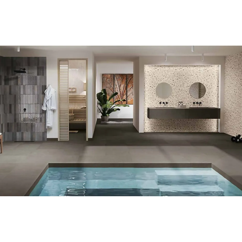 Gioia Materia Carrelage grès cérame effet argile TERRA 120x60 cm Coral - Naturel - boîte de 1.44 m2- Carrelage Sol Uni