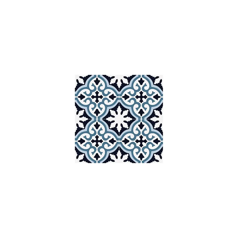 Gioia Materia Carrelage Sol Pour Wc<Carrelage grès cérame effet carreau ciment Valencia Lonja 25x25 cm Bleu - Mat - boîte de 1.13 m2