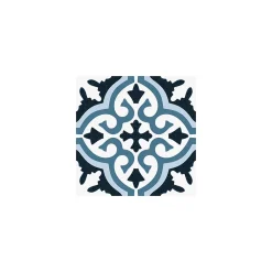 Gioia Materia Carrelage Sol Pour Wc<Carrelage grès cérame effet carreau ciment Valencia Lonja 25x25 cm Bleu - Mat - boîte de 1.13 m2