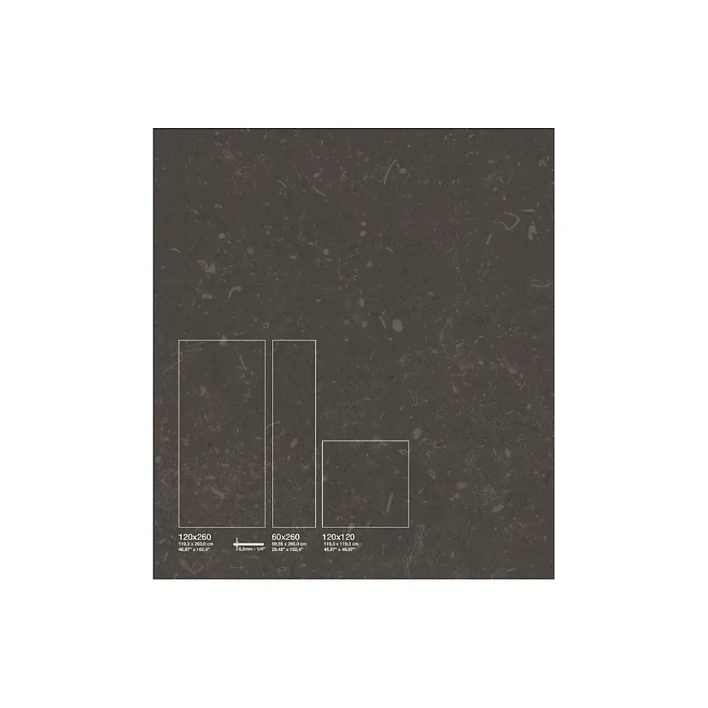 Gioia Materia Carrelage grès cérame effet pierre ST VINCENT 260x120 cm Gris Foncé, Anthracite - Naturel - boîte de 3.10 m2- Carrelage Sol Pour Wc