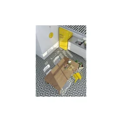 Gioia Materia Carrelage grès cérame effet carreau de ciment MAORI GOROKA 20x20 cm Noir - Mat - boîte de 1 m2- Carrelage Sol Uni