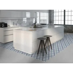 Gioia Materia Carrelage Sol Pour Wc<Carrelage grès cérame effet carreau de ciment BARCELONA ARCH 25x25cm 25x25 cm Bleu - Mat - boîte de 1.13 m2