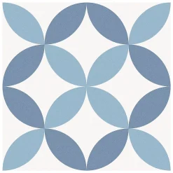 Gioia Materia Carrelage Sol Pour Wc<Carrelage grès cérame effet carreau de ciment BARCELONA ARCH 25x25cm 25x25 cm Bleu - Mat - boîte de 1.13 m2