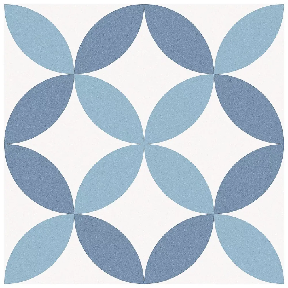 Gioia Materia Carrelage Sol Pour Wc<Carrelage grès cérame effet carreau de ciment BARCELONA ARCH 25x25cm 25x25 cm Bleu - Mat - boîte de 1.13 m2