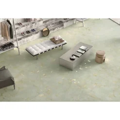 Gioia Materia Carrelage Sol Pour Wc|Carrelage Sol Uni<Carrelage grès cérame effet métal Mood 60x30 cm Vert - Naturel - boîte de 1.24 m2