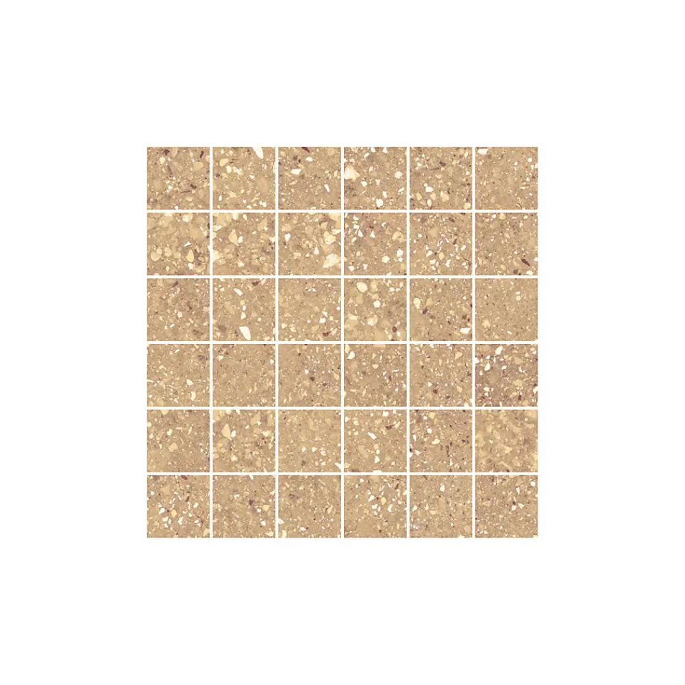 Gioia Materia Carrelage Sol Pour Wc<Carrelage grès cérame effet terrazzo Wind Mosaïque 5x5 cm Miel - Naturel - boîte de 0.71 m2 -