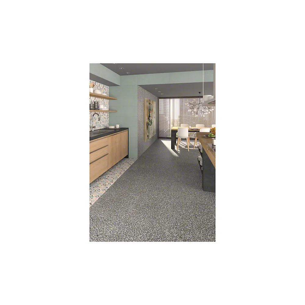 Gioia Materia Carrelage Sol Pour Wc|Carrelage Sol Uni<Carrelage grès cérame effet terrazzo PORTOFINO 60x60 cm Gris Foncé, Anthracite - Semi-Poli / Lappato - boîte de 01.06 m2
