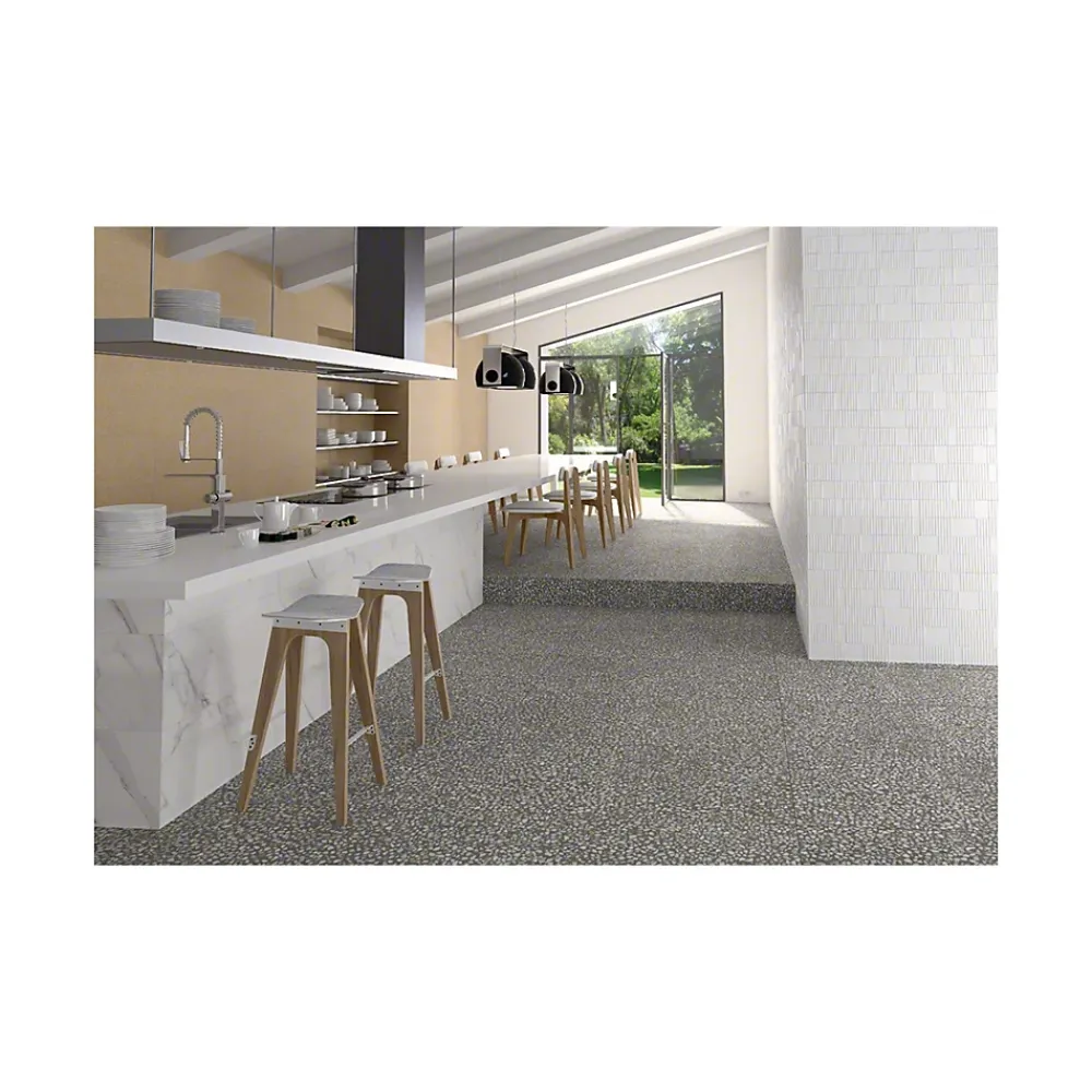 Gioia Materia Carrelage Sol Pour Wc|Carrelage Sol Uni<Carrelage grès cérame effet terrazzo PORTOFINO 60x60 cm Gris Foncé, Anthracite - Semi-Poli / Lappato - boîte de 01.06 m2