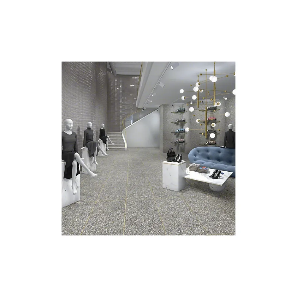 Gioia Materia Carrelage Sol Pour Wc|Carrelage Sol Uni<Carrelage grès cérame effet terrazzo PORTOFINO 60x60 cm Gris Foncé, Anthracite - Semi-Poli / Lappato - boîte de 01.06 m2