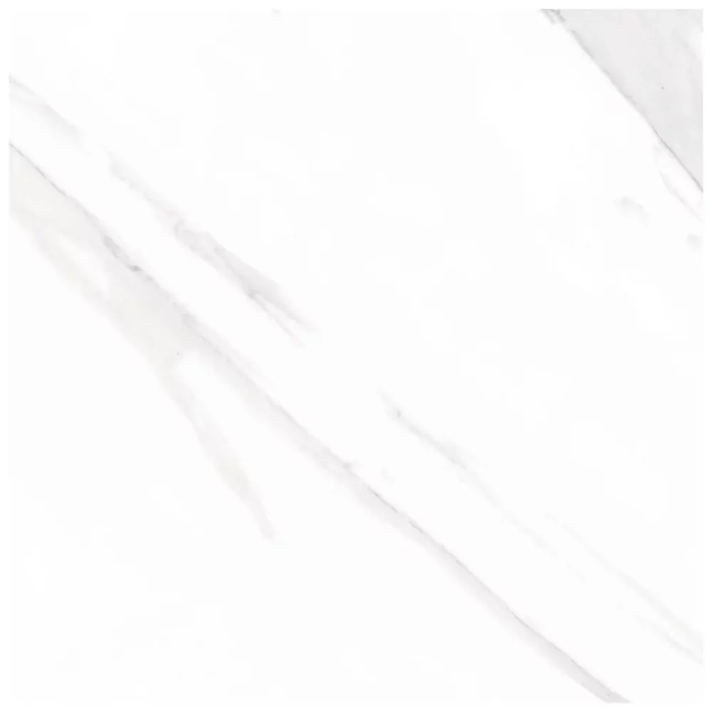 Gioia Materia Carrelage grès cérame effet marbre BLANC STATUARY 60x60 cm Blanc - Brillant / Poli - boîte de 1.44 m2- Carrelage Sol Pour Wc|Carrelage Sol Uni