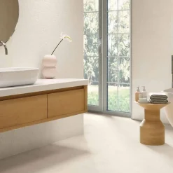 Gioia Materia Carrelage grès cérame effet argile TERRA 120x60 cm Neve - Naturel - boîte de 1.44 m2- Carrelage Sol Pour Wc