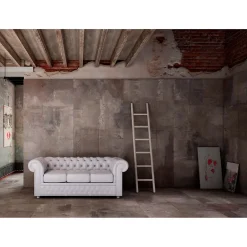 Gioia Materia Carrelage grès cérame effet béton brut TATTOO 120x60 cm Blanc - - boîte de m2- Carrelage Sol Pour Wc