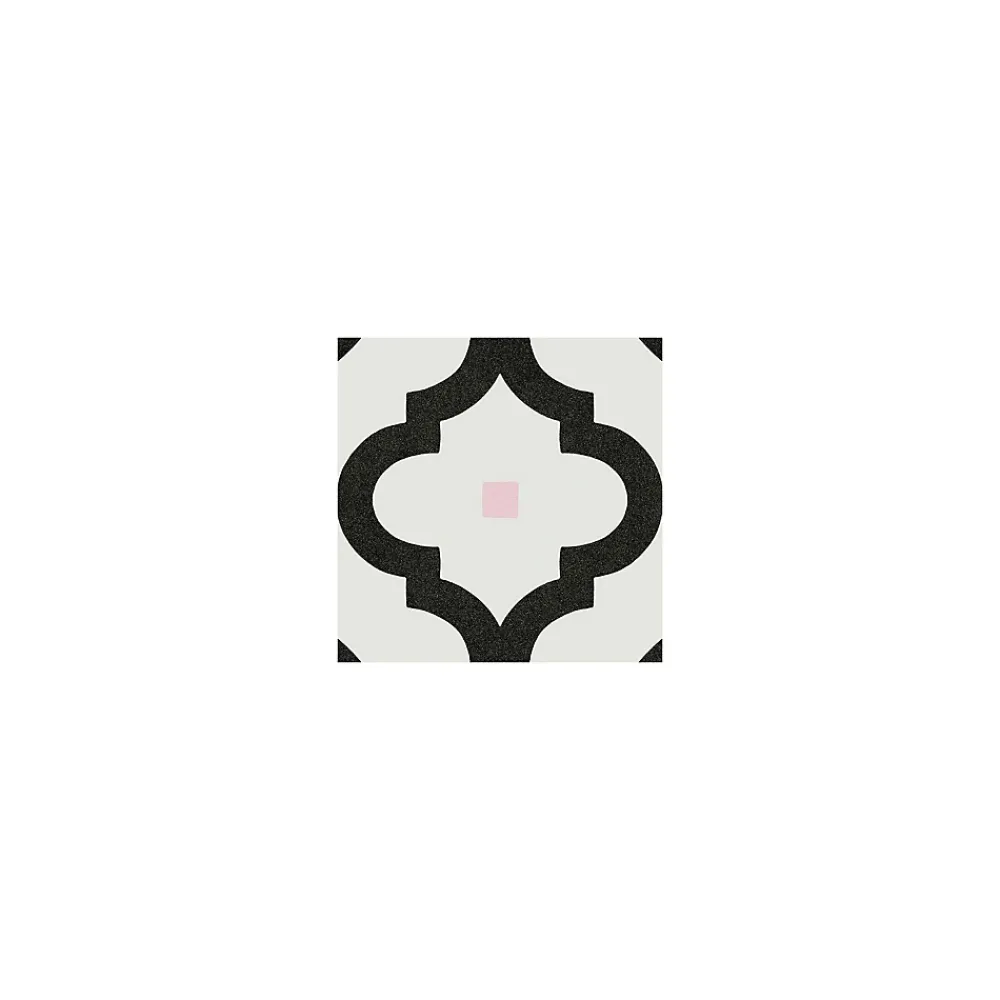 Gioia Materia Carrelage grès cérame effet carreau de ciment MAORI LADAKHI 20x20 cm Noir - Mat - boîte de 1 m2- Carrelage Sol Pour Wc