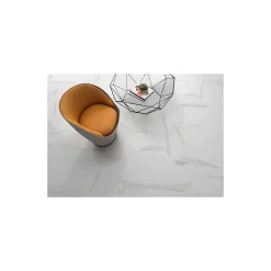 Gioia Materia Carrelage grès cérame effet marbre BLANC STATUARY 120x120 cm Blanc - Brillant / Poli - boîte de 1.44 m2- Carrelage Sol Pour Wc