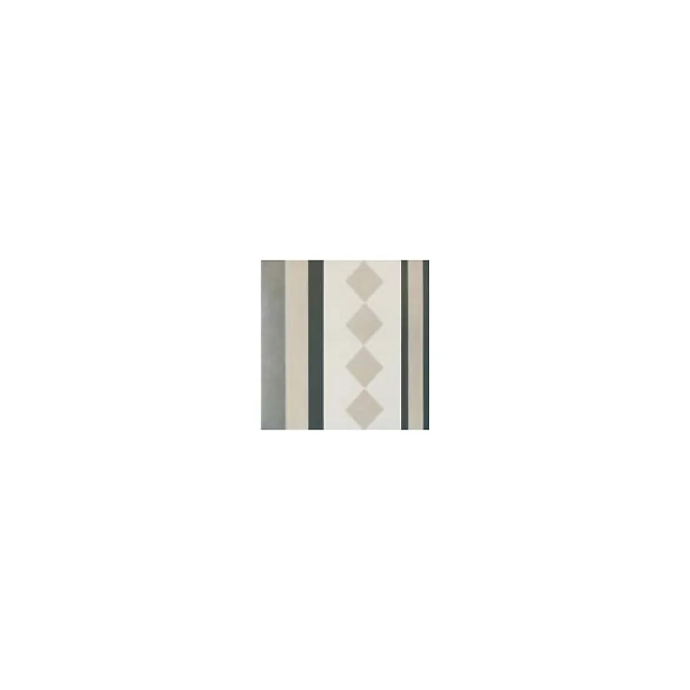 Gioia Materia Carrelage grès cérame effet carreau de ciment MOTIF CUBE 3D CAPRICE PROVENCE 20x20cm Frise (droit) 20x20 cm Gris - Mat - boîte de- Carrelage Sol Pour Wc