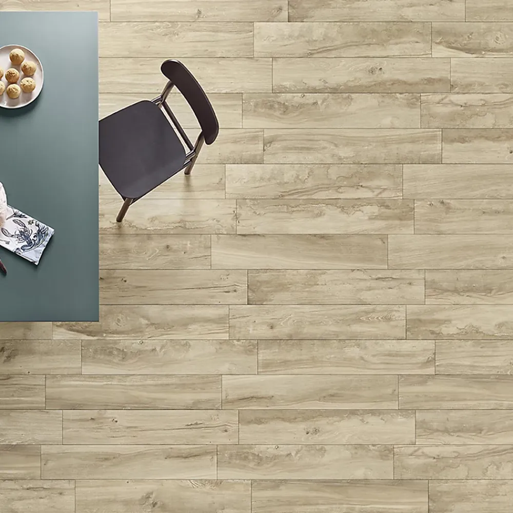 Love Carrelage imitation bois - Série WOODEN - Dimensions: 20 x100 cm - Dark Beige- Carrelage Sol Effet Bois