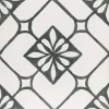 Concept Mosaïque carrelage imitation carreaux ciment 44x44 cm TISA BLACK- Carrelage Sol Effet Carreaux De Ciment