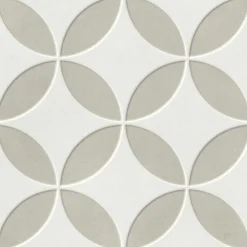 Les Carreaux De Jean  Carrelage Imitation Carreaux De Ciment 22,3x22,3 MAYARI Taupe Petals - Les Carreaux de Jean- Carrelage Sol Effet Carreaux De Ciment