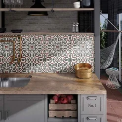 Gioia Materia Carrelage Sol Effet Carreaux De Ciment|Carrelage Sol Pour Cuisine<Carrelage Imitation Carreaux de Ciment ART NOUVEAU DECOR 20x20 Folies Bergères - Les Carreaux de Jean