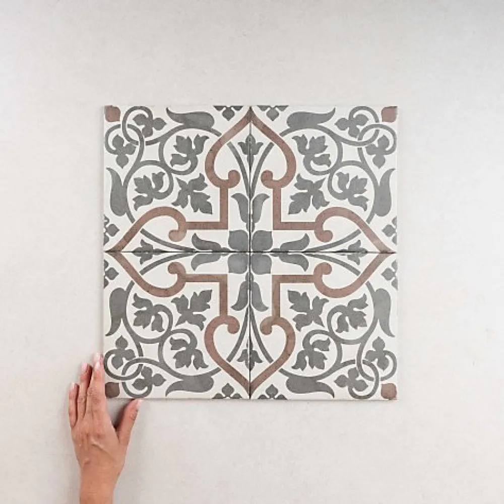 Gioia Materia Carrelage Sol Effet Carreaux De Ciment|Carrelage Sol Pour Cuisine<Carrelage Imitation Carreaux de Ciment ART NOUVEAU DECOR 20x20 Folies Bergères - Les Carreaux de Jean