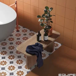 Les Carreaux De Jean  Carrelage Imitation Carreaux De Ciment 20x20 RIVOLI Terre - Les Carreaux de Jean- Carrelage Sol Pour Cuisine