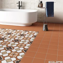 Les Carreaux De Jean  Carrelage Imitation Carreaux De Ciment 20x20 RIVOLI Terre - Les Carreaux de Jean- Carrelage Sol Pour Cuisine
