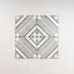 Gioia Materia Carrelage Sol Effet Carreaux De Ciment<Carrelage Imitation Carreaux de Ciment ART NOUVEAU DECOR 20x20 Inspire Grey - Les Carreaux de Jean