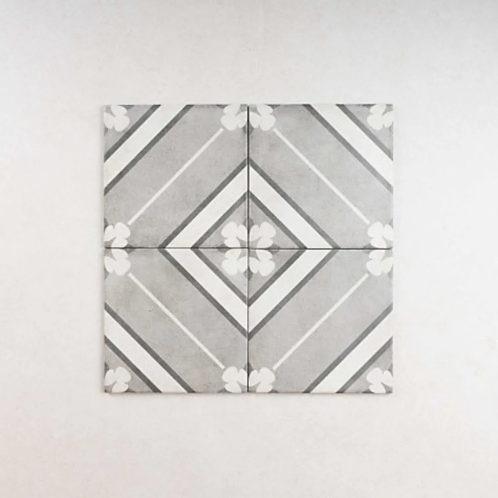 Gioia Materia Carrelage Sol Effet Carreaux De Ciment<Carrelage Imitation Carreaux de Ciment ART NOUVEAU DECOR 20x20 Inspire Grey - Les Carreaux de Jean