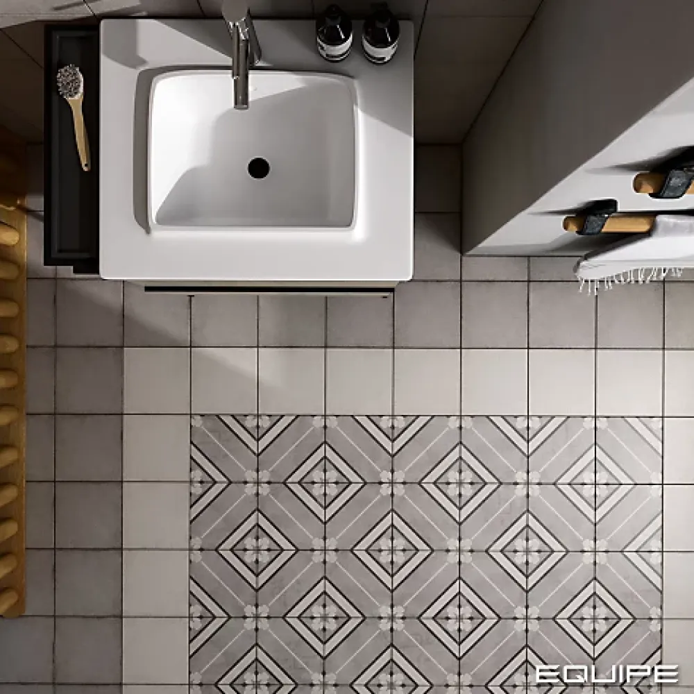 Gioia Materia Carrelage Sol Effet Carreaux De Ciment<Carrelage Imitation Carreaux de Ciment ART NOUVEAU DECOR 20x20 Inspire Grey - Les Carreaux de Jean