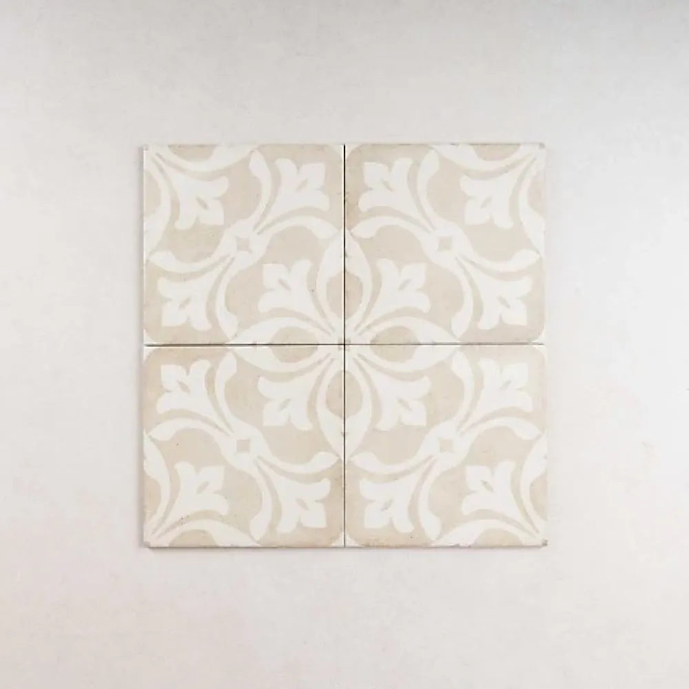 Gioia Materia Carrelage Sol Pour Cuisine|Carrelage Sol Effet Carreaux De Ciment<Carrelage Imitation Carreaux de Ciment ART NOUVEAU DECOR 20x20 La Rambla Biscuit - Les Carreaux de Jean