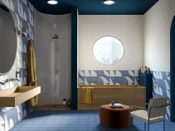 Les Carreaux De Jean  Carrelage Imitation Carreaux De Ciment 20x20 SCENARIO Decoro Mix Blu - Les Carreaux de Jean- Carrelage Sol Pour Cuisine